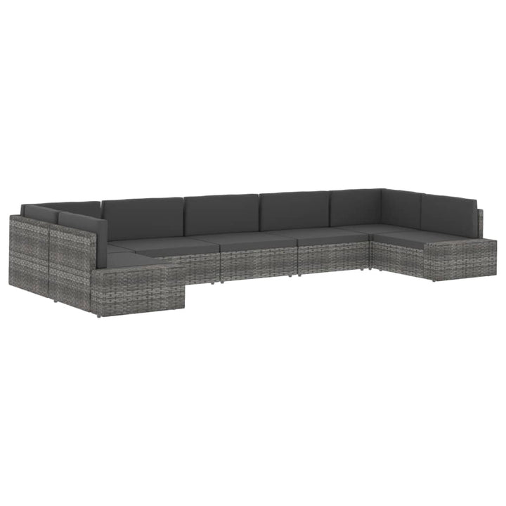 hjørnedel til sofa polyrattan sort