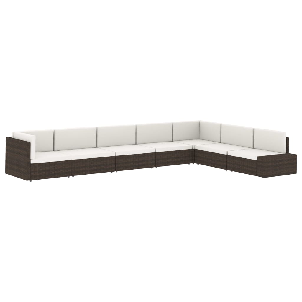 hjørnedel til sofa polyrattan sort