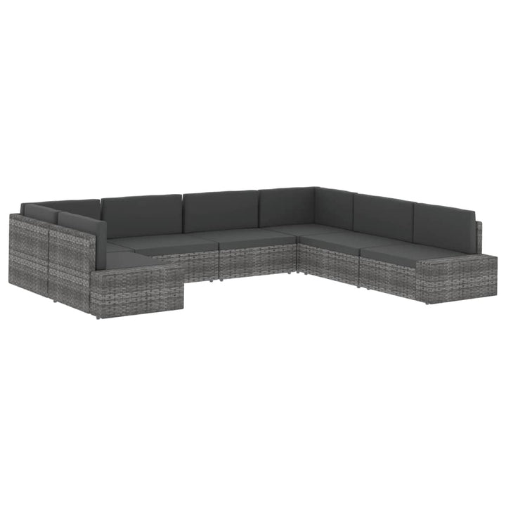 2-personers sofa modulær polyrattan brun