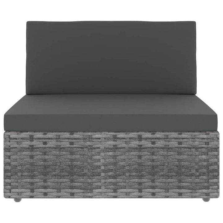 midtersæde til sofa polyrattan grå