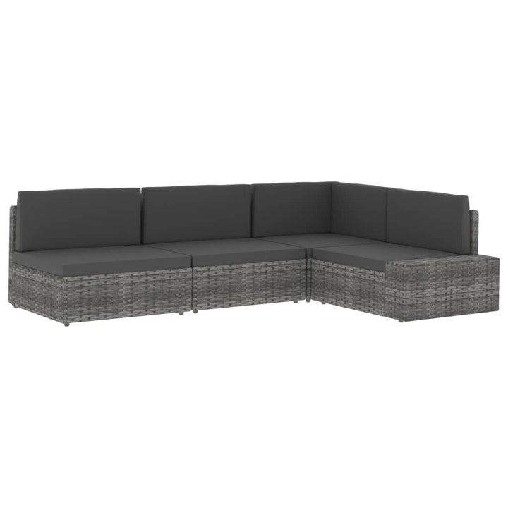 midtersæde til sofa polyrattan grå