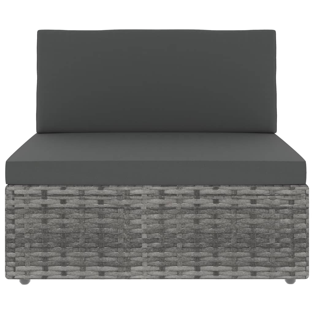 midtersæde til sofa polyrattan grå