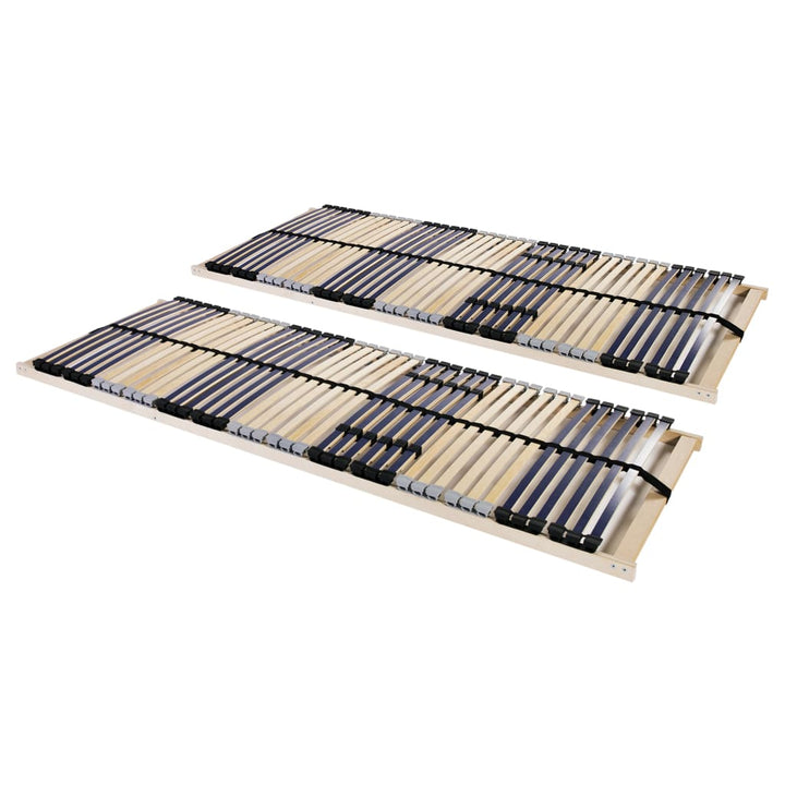 lamelbunde til seng 2 stk. 42 lameller 7 zoner 70 x 200 cm