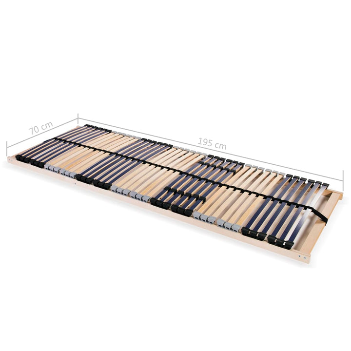 lamelbunde til seng 2 stk. 42 lameller 7 zoner 70 x 200 cm
