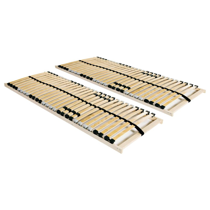 lamelbunde til seng 2 stk. 28 lameller 7 zoner 80 x 200 cm