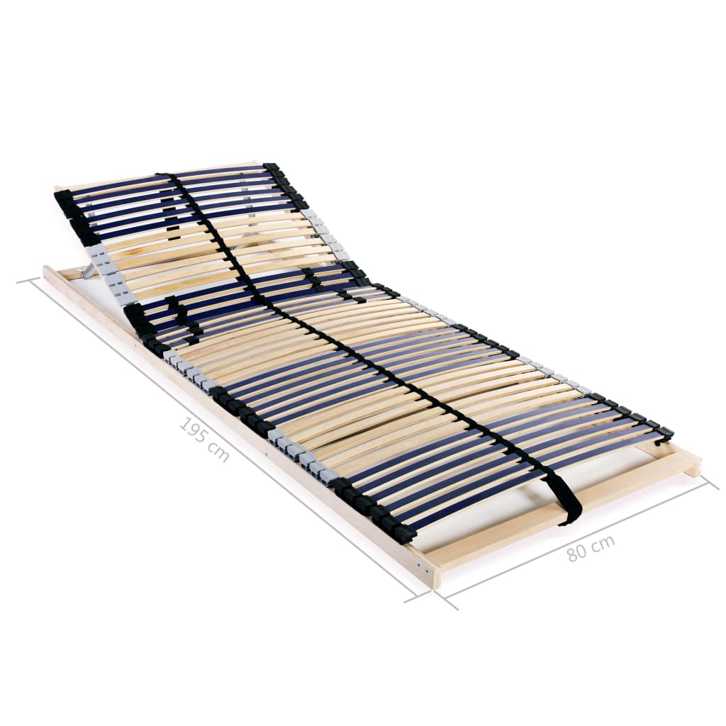 lamelbunde til seng 2 stk. 42 lameller 7 zoner 80 x 200 cm