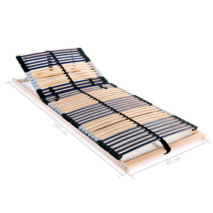 lamelbunde til seng 2 stk. 42 lameller 7 zoner 80 x 200 cm