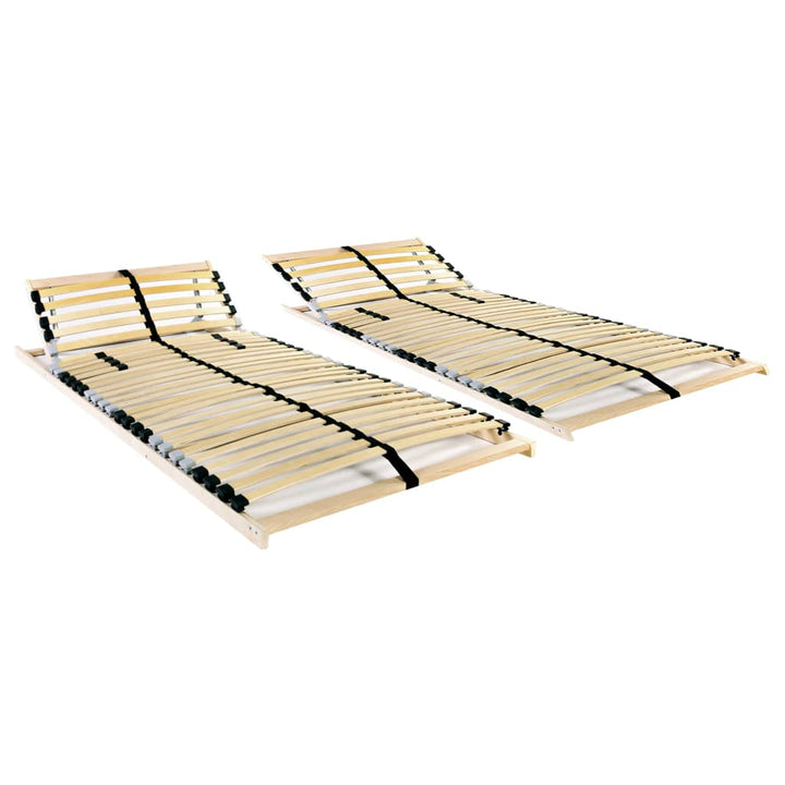 lamelbunde til seng 2 stk. 28 lameller 7 zoner 90 x 200 cm