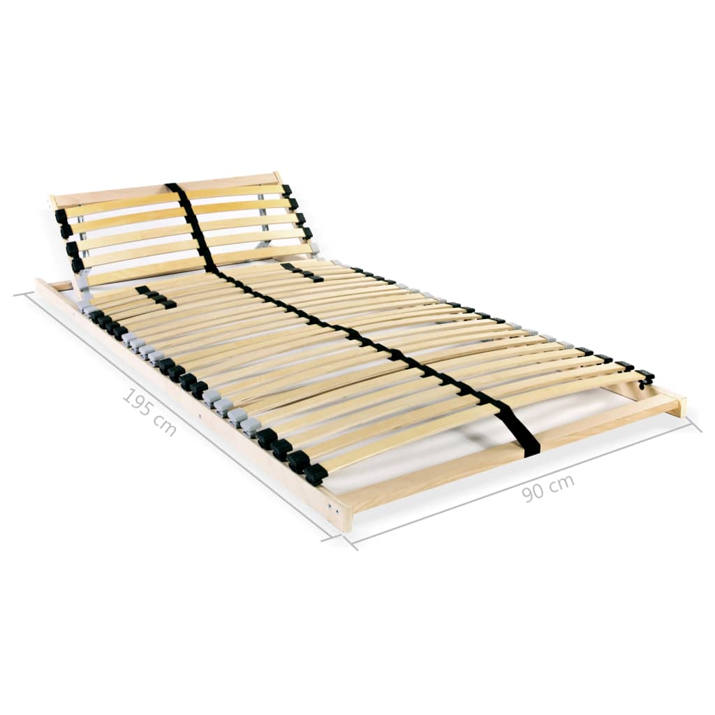 lamelbunde til seng 2 stk. 28 lameller 7 zoner 90 x 200 cm