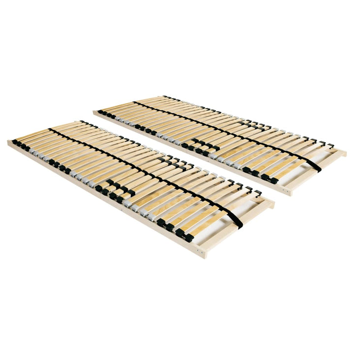 lamelbunde til seng 2 stk. 28 lameller 7 zoner 90 x 200 cm