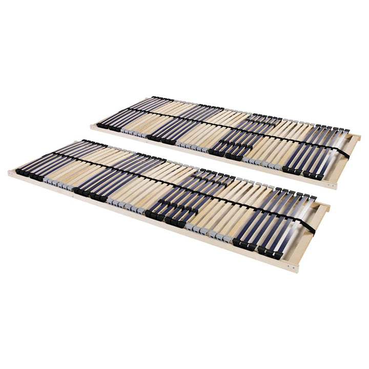 lamelbunde til seng 2 stk. 42 lameller 7 zoner 90 x 200 cm