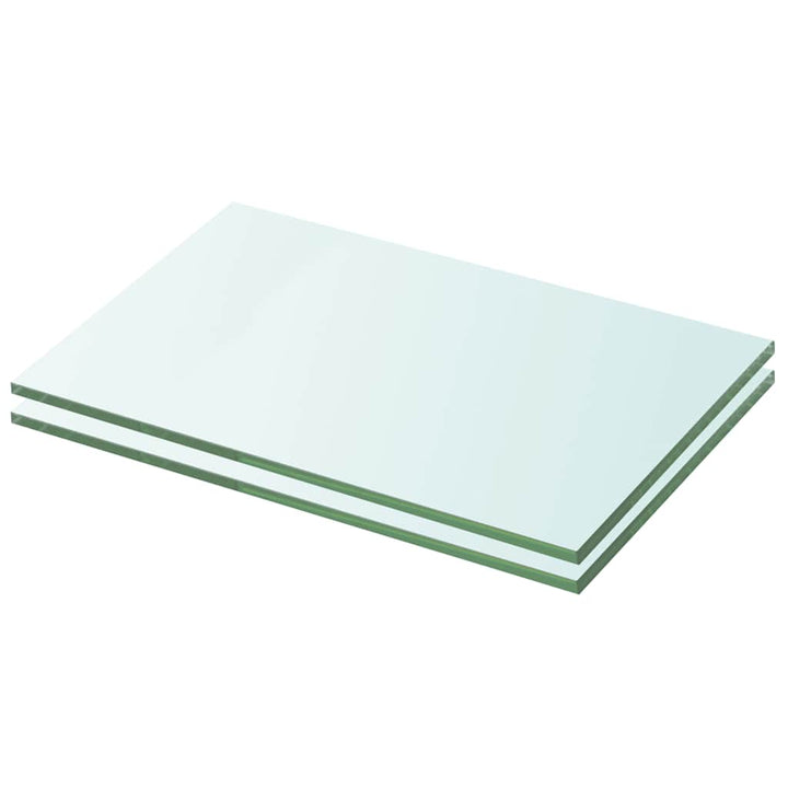 hylder 2 stk. glaspanel 20 x 25 cm klar