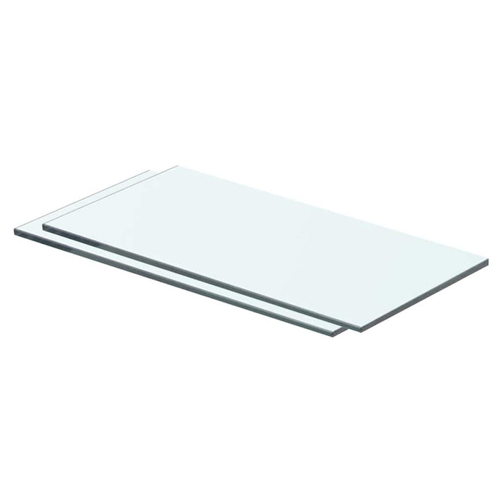 hylder 2 stk. glaspanel 40 x 15 cm klar