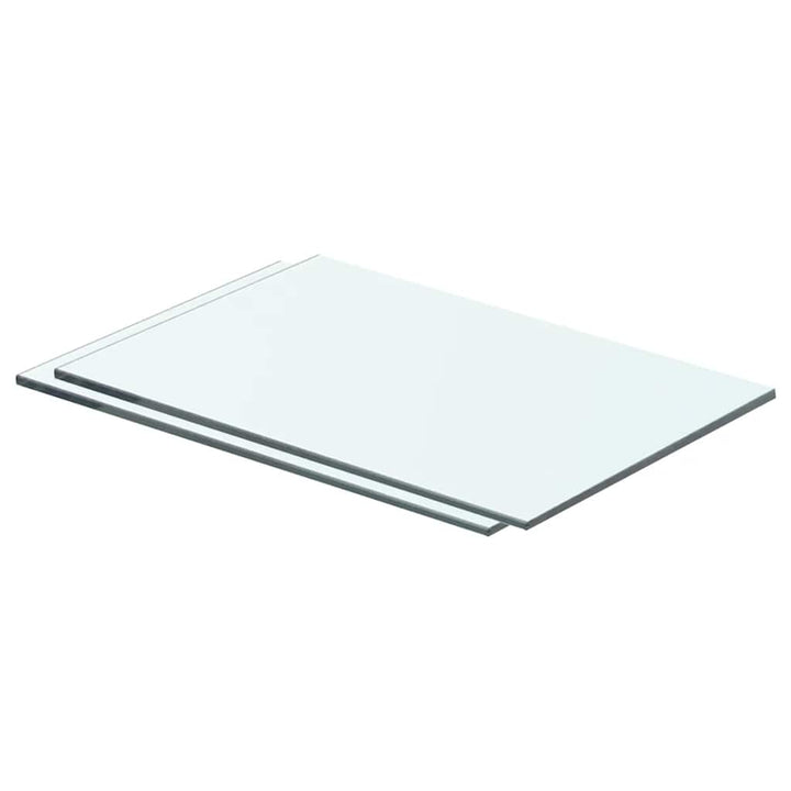 hylder 2 stk. glaspanel 40 x 20 cm klar