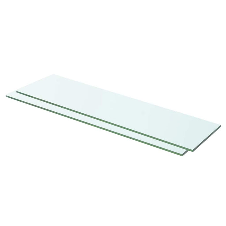 hylder 2 stk. glaspanel 60 x 12 cm klar