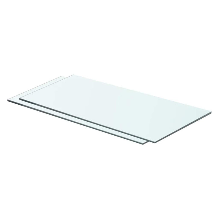 hylder 2 stk. glaspanel 60 x 25 cm klar