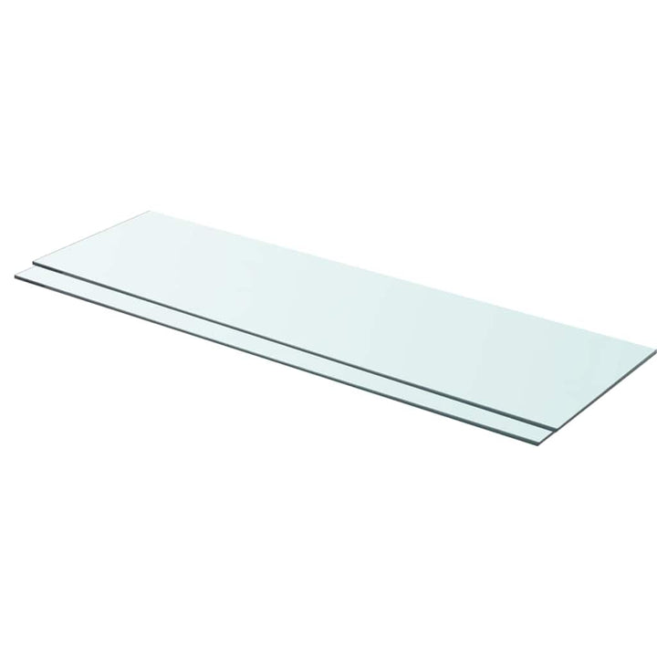 hylder 2 stk. glaspanel 90 x 25 cm klar