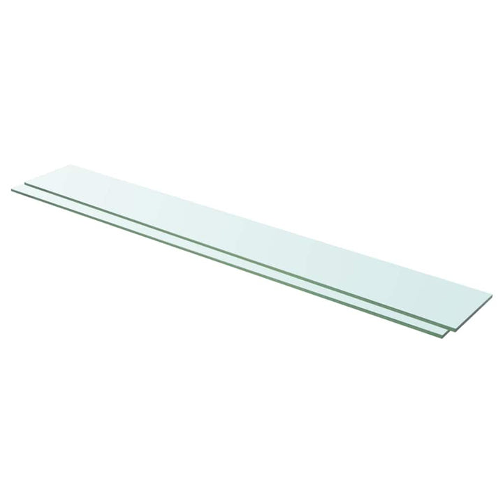 hylder 2 stk. glaspanel 110 x 15 cm klar