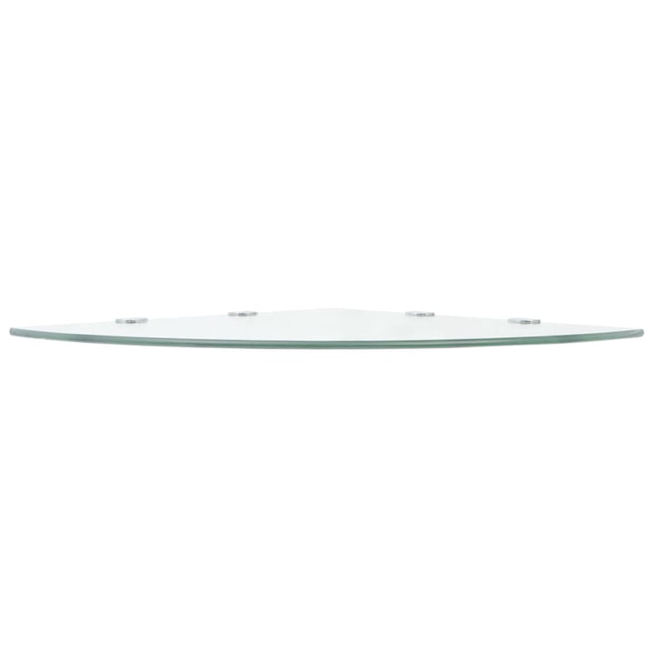 hjørnehylder m. krombeslag 2 stk. 45x45 cm glas klar