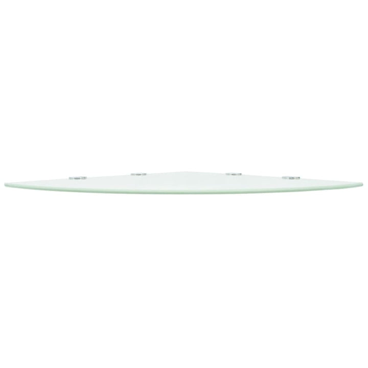 hjørnehylder m. krombeslag 2 stk. 45 x 45 cm glas hvid