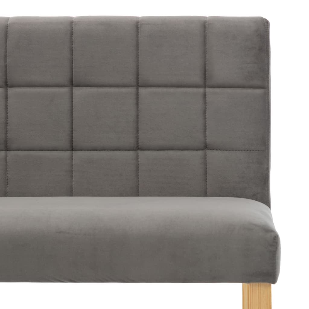 bænk 140 cm fløjl grå