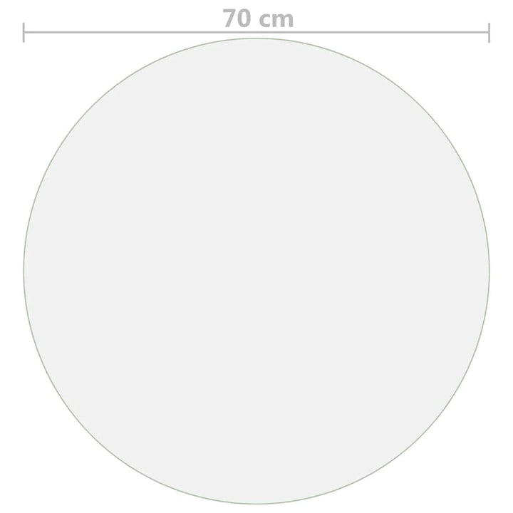 bordbeskytter Ø 70 cm 1,6 mm PVC transparent