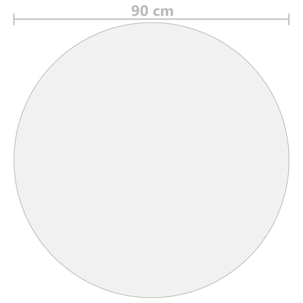 bordbeskytter Ø 90 cm 1,6 mm PVC transparent