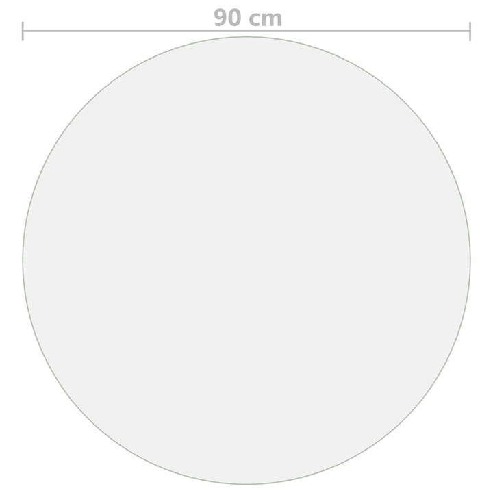 bordbeskytter Ø 90 cm 1,6 mm PVC transparent