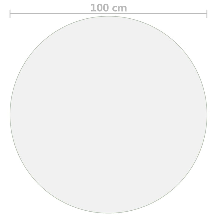 bordbeskytter Ø 100 cm 1,6 mm PVC transparent