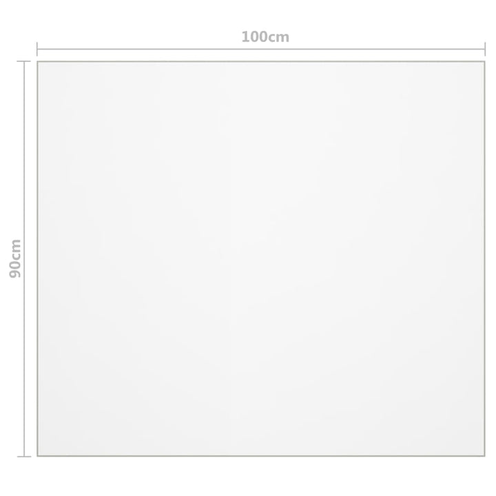 bordbeskytter 100x90 cm 1,6 mm PVC transparent