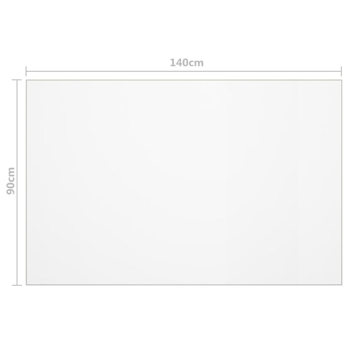 bordbeskytter 140x90 cm 1,6 mm PVC transparent