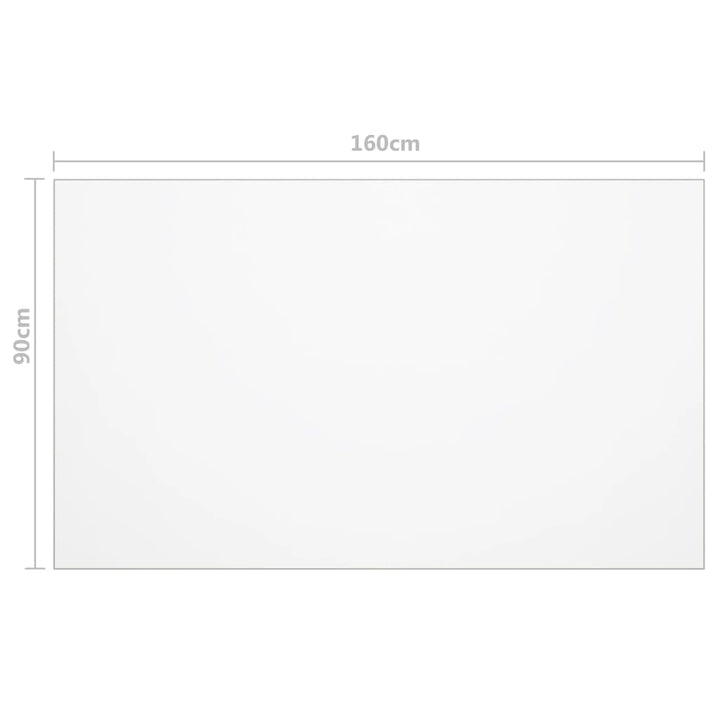 bordbeskytter 160x90 cm 1,6 mm PVC transparent