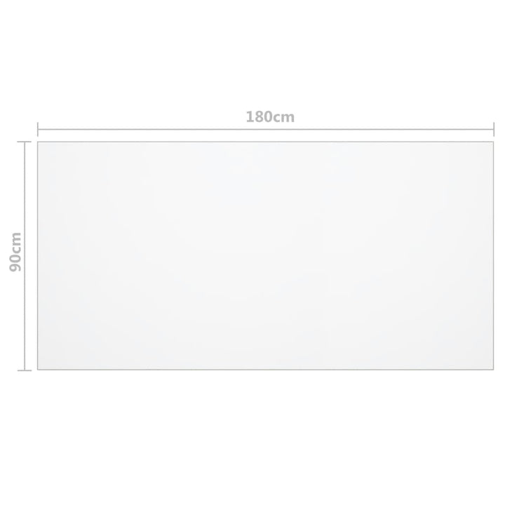 bordbeskytter 180x90 cm 1,6 mm PVC transparent