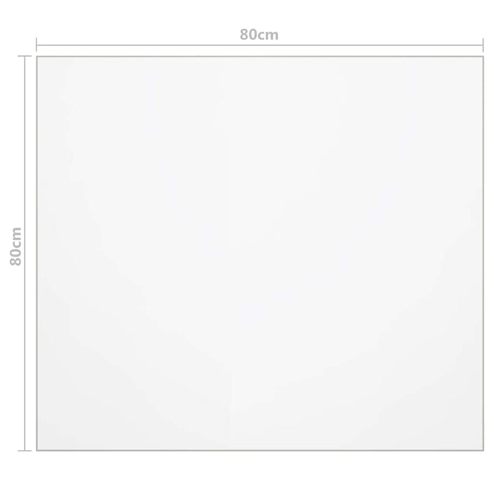 bordbeskytter 80x80 cm 1,6 mm PVC mat