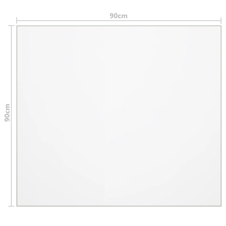 bordbeskytter 90x90 cm 1,6 mm PVC transparent