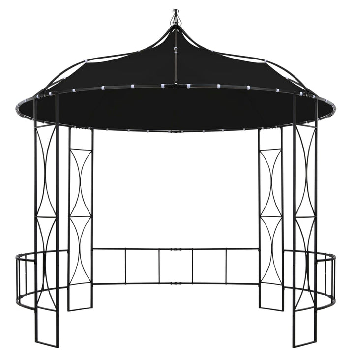 pavillon rund 300x290 cm rund antracitgrå