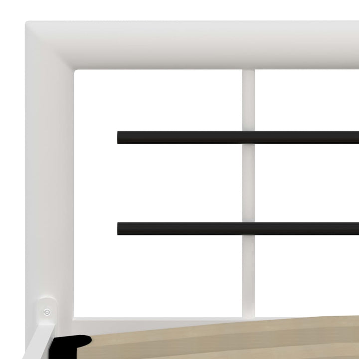 sengestel 90x200 cm metal hvid og sort