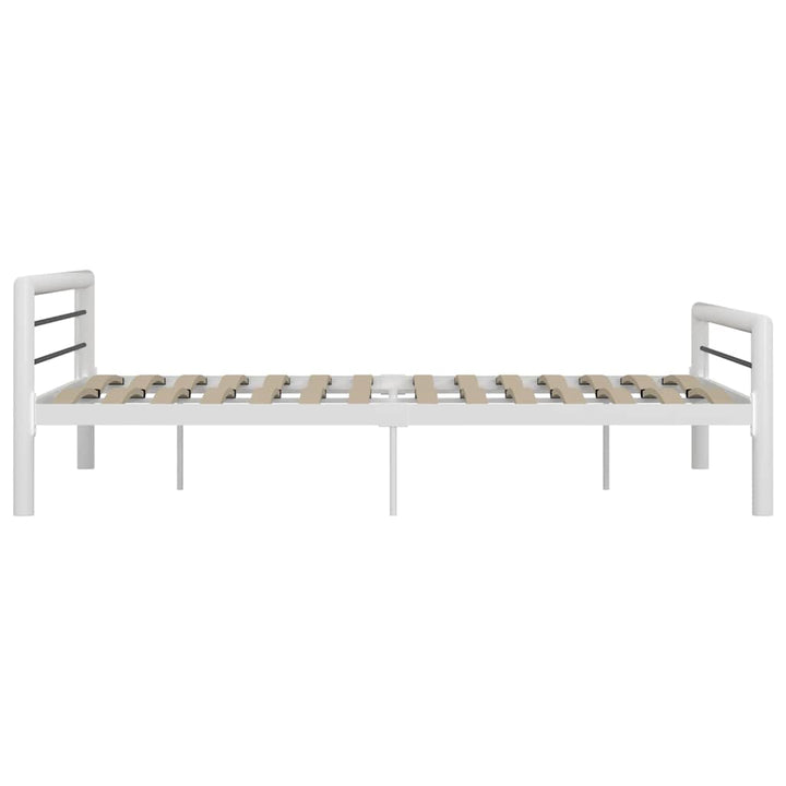 sengestel 180x200 cm metal hvid og sort