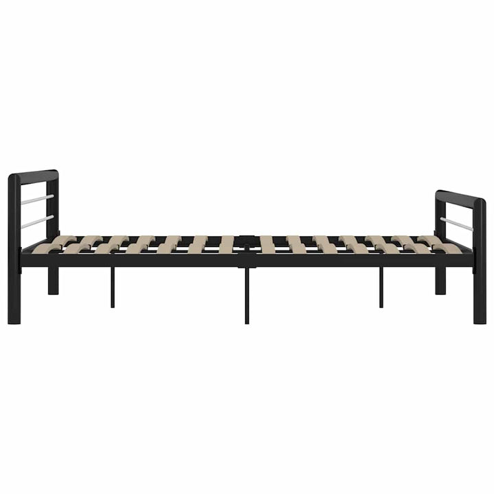 sengestel 180x200 cm metal sort og hvid