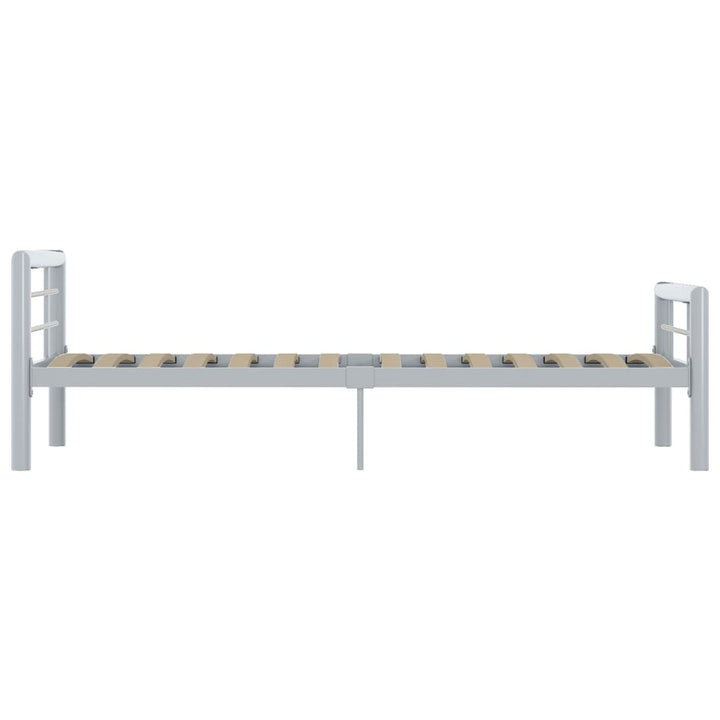 sengestel 100x200 cm metal grå og hvid