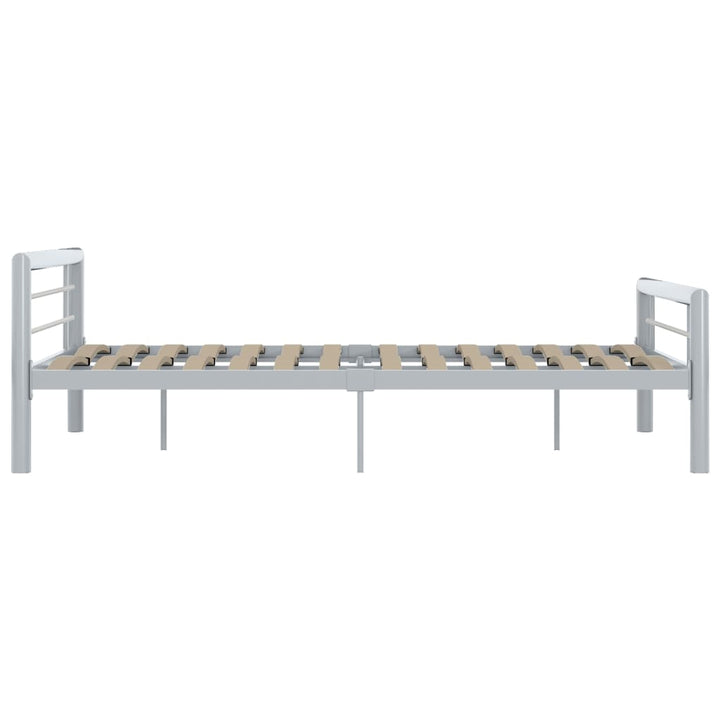 sengestel 120x200 cm metal grå og hvid