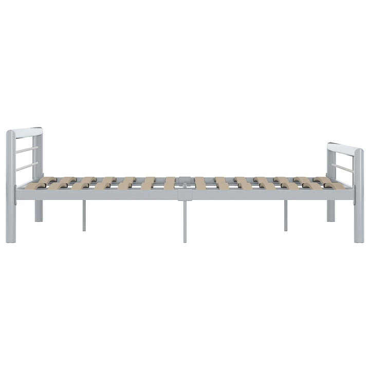 sengestel 140x200 cm metal grå og hvid