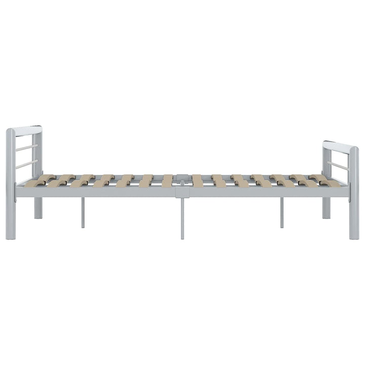 sengestel 160x200 cm metal grå og hvid
