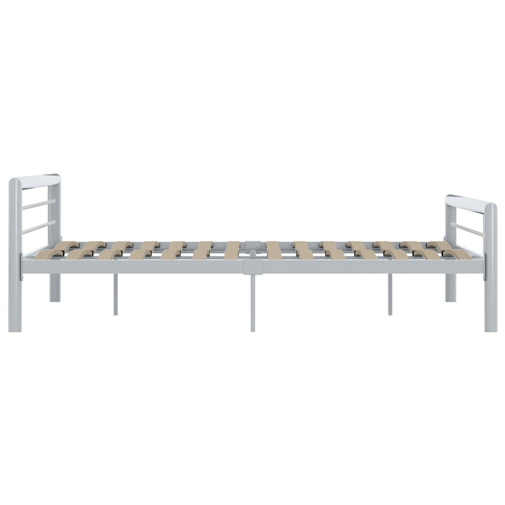 sengestel 180x200 cm metal grå og hvid