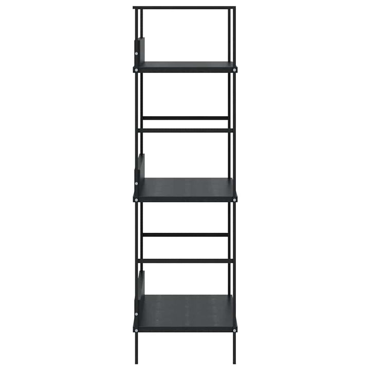 bogreol 60x27,6x90,5 cm 3 hylder konstrueret træ sort