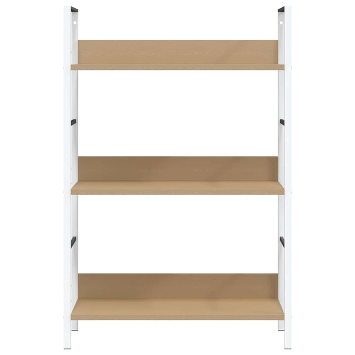 bogreol 60x27,6x90,5 cm 3 hylder konstrueret træ egetræsfarve