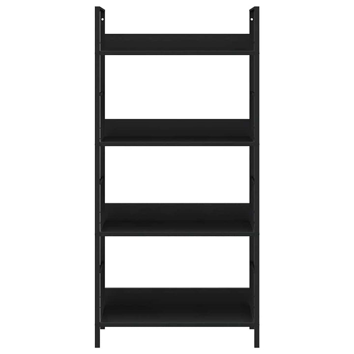 bogreol med 4 hylder 60x27,6x124,5 cm konstrueret træ sort