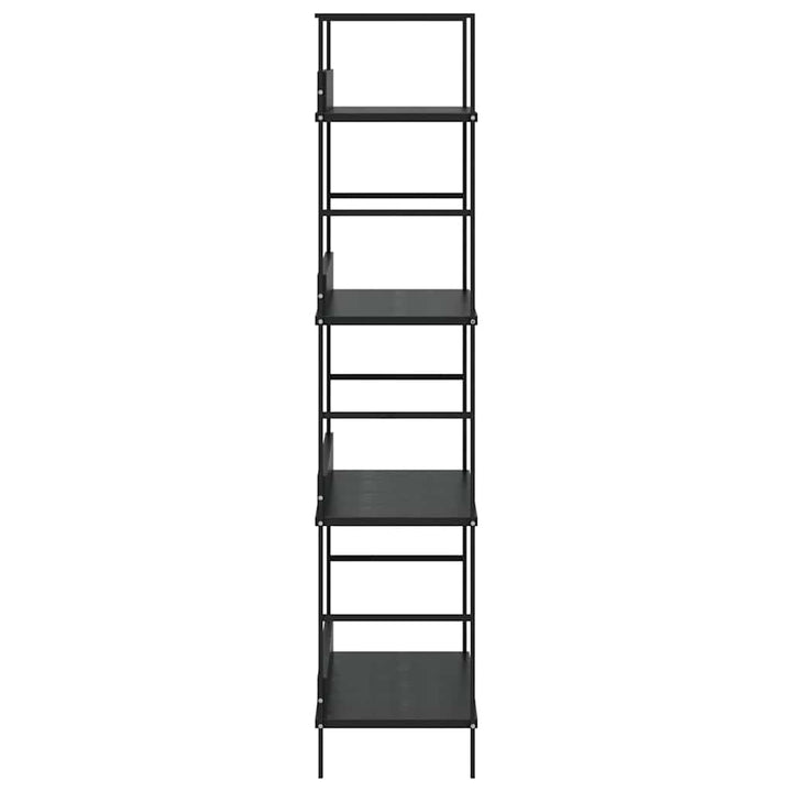 bogreol med 4 hylder 60x27,6x124,5 cm konstrueret træ sort