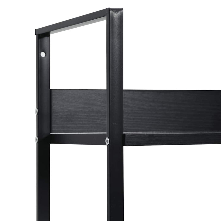 bogreol med 4 hylder 60x27,6x124,5 cm konstrueret træ sort