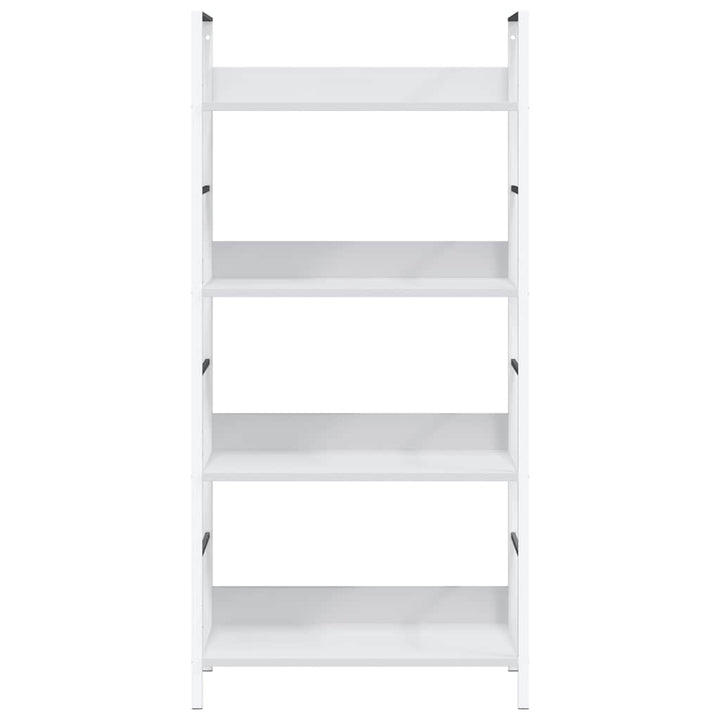 bogreol med 3 hylder 60x27,6x124,5 cm konstrueret træ hvid